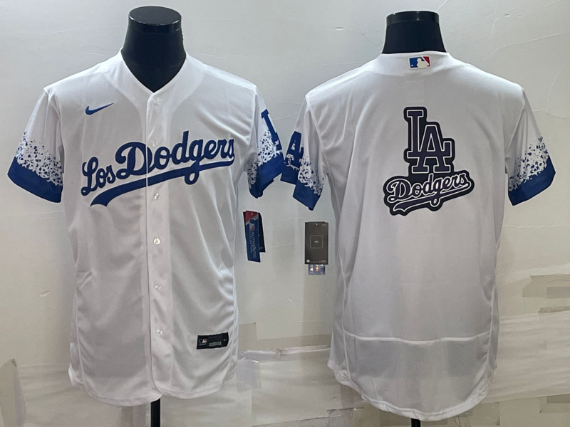 Men's Los Angeles Dodgers1 White Replica Player Jersey