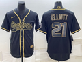 Men's Dallas Cowboys Ezekiel Elliott Black Game Jersey Joint Edition