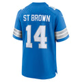 D.Lions #14 Amon-Ra St. Brown Blue Game Jersey