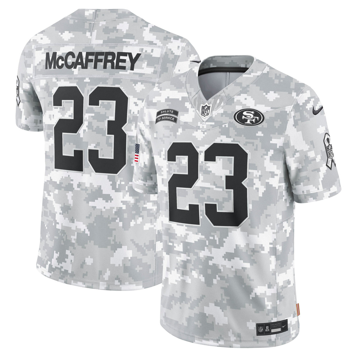 Christian McCaffrey San Francisco 49ers  2024 Salute to Service Limited Jersey - Arctic Camo