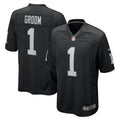 Number 1 Groom Las Vegas Raiders  Game Jersey - Black