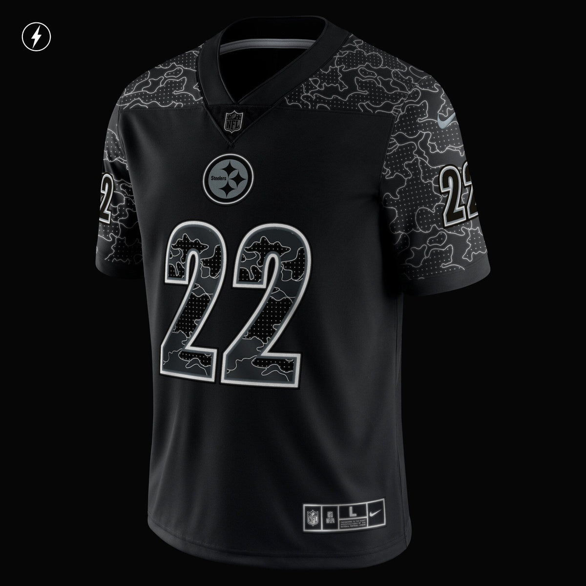 Najee Harris Pittsburgh Steelers  RFLCTV Limited Jersey - Black