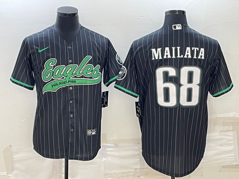 Men's Philadelphia Eagles Jordan Mailata Black Player Jersey Joint Edition