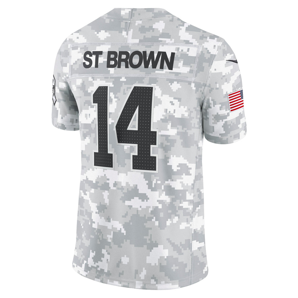 Amon-Ra St. Brown Detroit Lions  2024 Salute to Service Limited Jersey - Arctic Camo