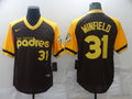 Men's San Diego Padres Dave Winfield Brown Stitched Jersey