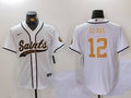 Men's New Orleans Saints Chris Olave #12 White Player Jersey1