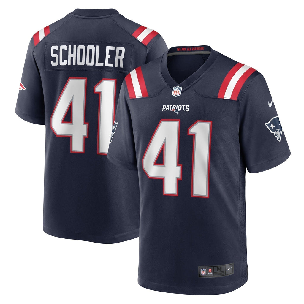 Brenden Schooler New England Patriots  Game   Jersey - Navy