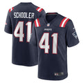 Brenden Schooler New England Patriots  Game   Jersey - Navy