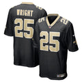 New Orleans Saints Rejzohn Wright Black Team Game Jersey