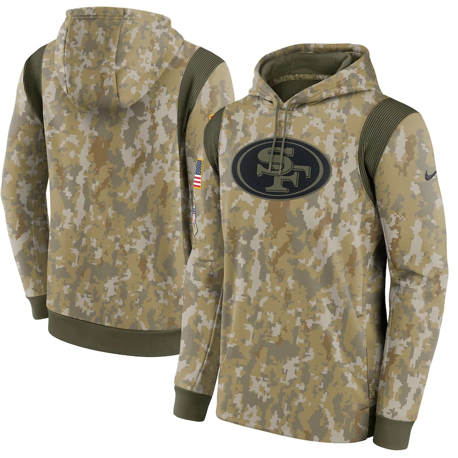 Men's San Francisco 49ers NFL 2021 Salute to Service Hoodie1 Camouflage