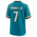 J.Jaguars #7 Brian Thomas Jr Teal Alternate Game Jersey
