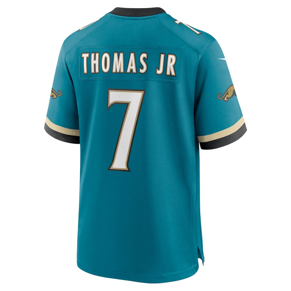 J.Jaguars #7 Brian Thomas Jr Teal Alternate Game Jersey