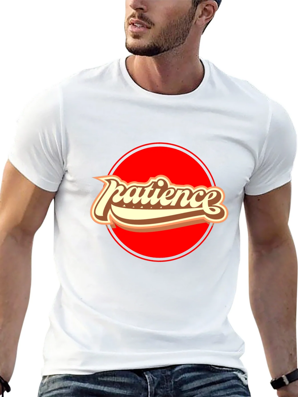 Patience Retro Graphic T-Shirt - Comfort Black Tee