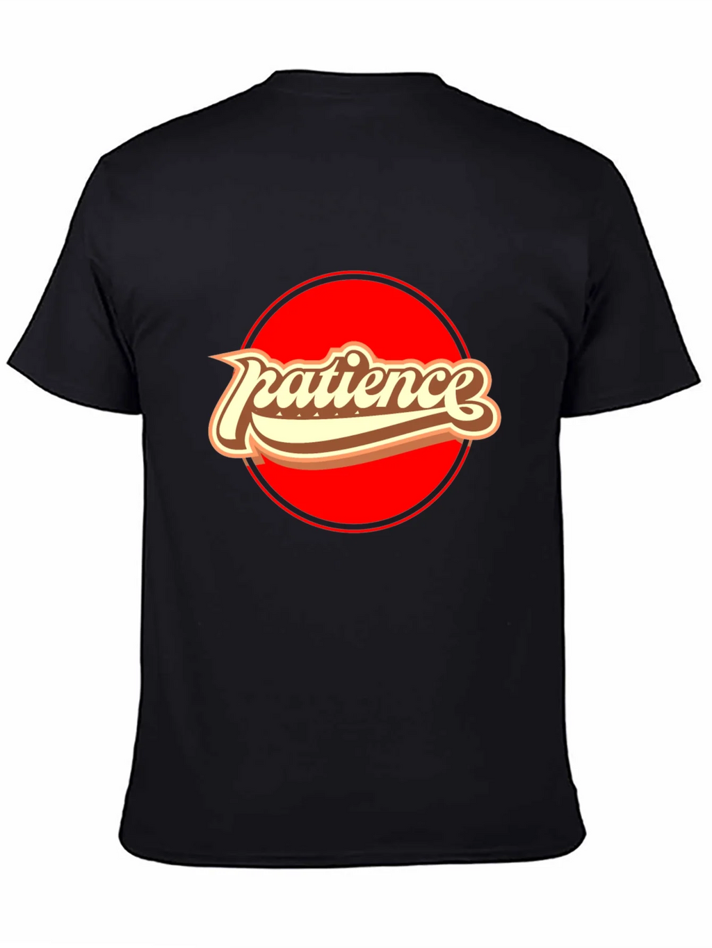 Patience Retro Graphic T-Shirt - Comfort Black Tee