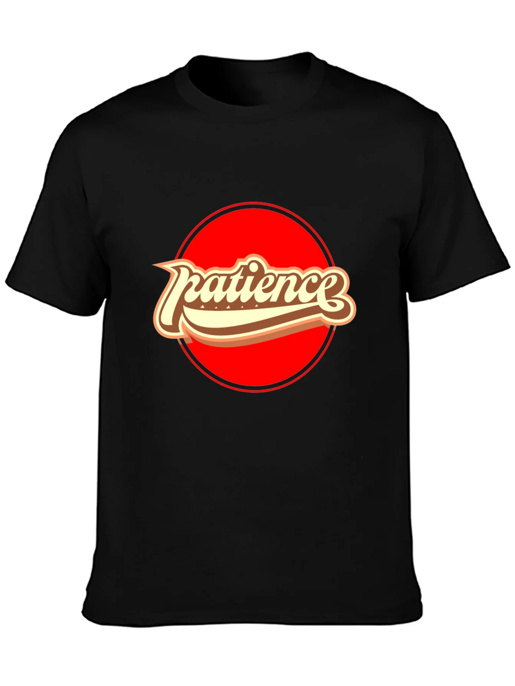 Patience Retro Graphic T-Shirt - Comfort Black Tee