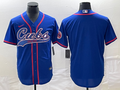 Men's Chicago Cubs1 Blue Blank Replica Player Jersey
