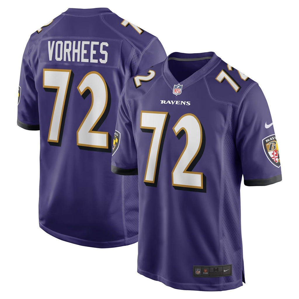 Baltimore Ravens Andrew Vorhees Purple Team Game Jersey