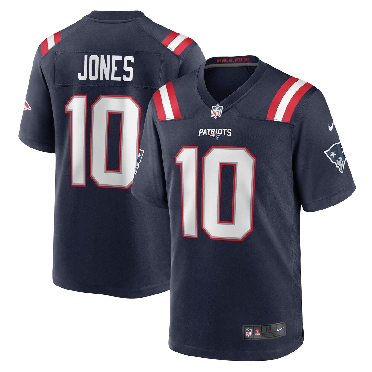 Mac Jones New England Patriots    Game Jersey - Navy