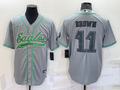 Men's Philadelphia Eagles A.J. Brown Gray Game Jersey Joint Edition
