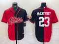 Men's San Francisco 49ers Christian McCaffrey Red/Black Game Player Jersey Joint Edition