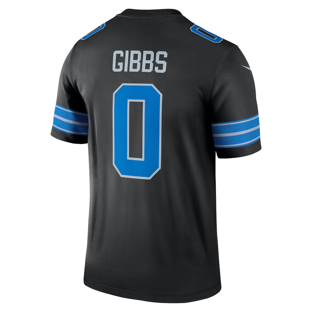 D.Lions #0 Jahmyr Gibbs Black Legend Player Performance Top Jersey