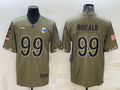 Men's Los Angeles Rams Aaron Donald Olive 2022 Salute To Service Limited Jersey
