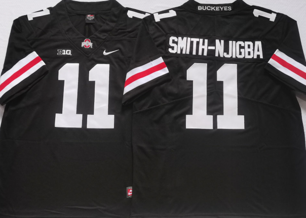Men's Ohio State Buckeyes Jaxon Smith-Njigba Black Player Jersey