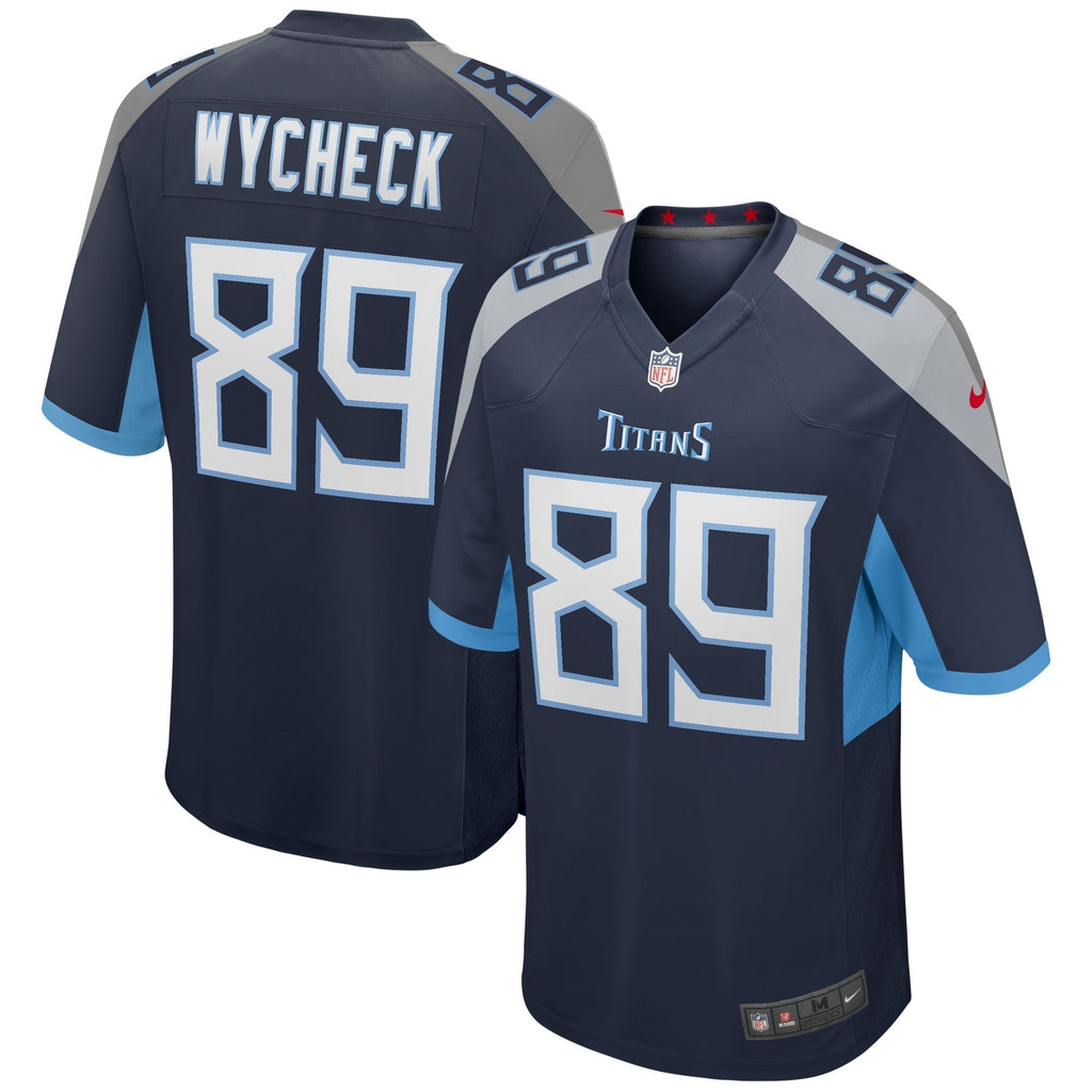 Tennessee Titans Frank Wycheck Navy Game Retired Player Jersey