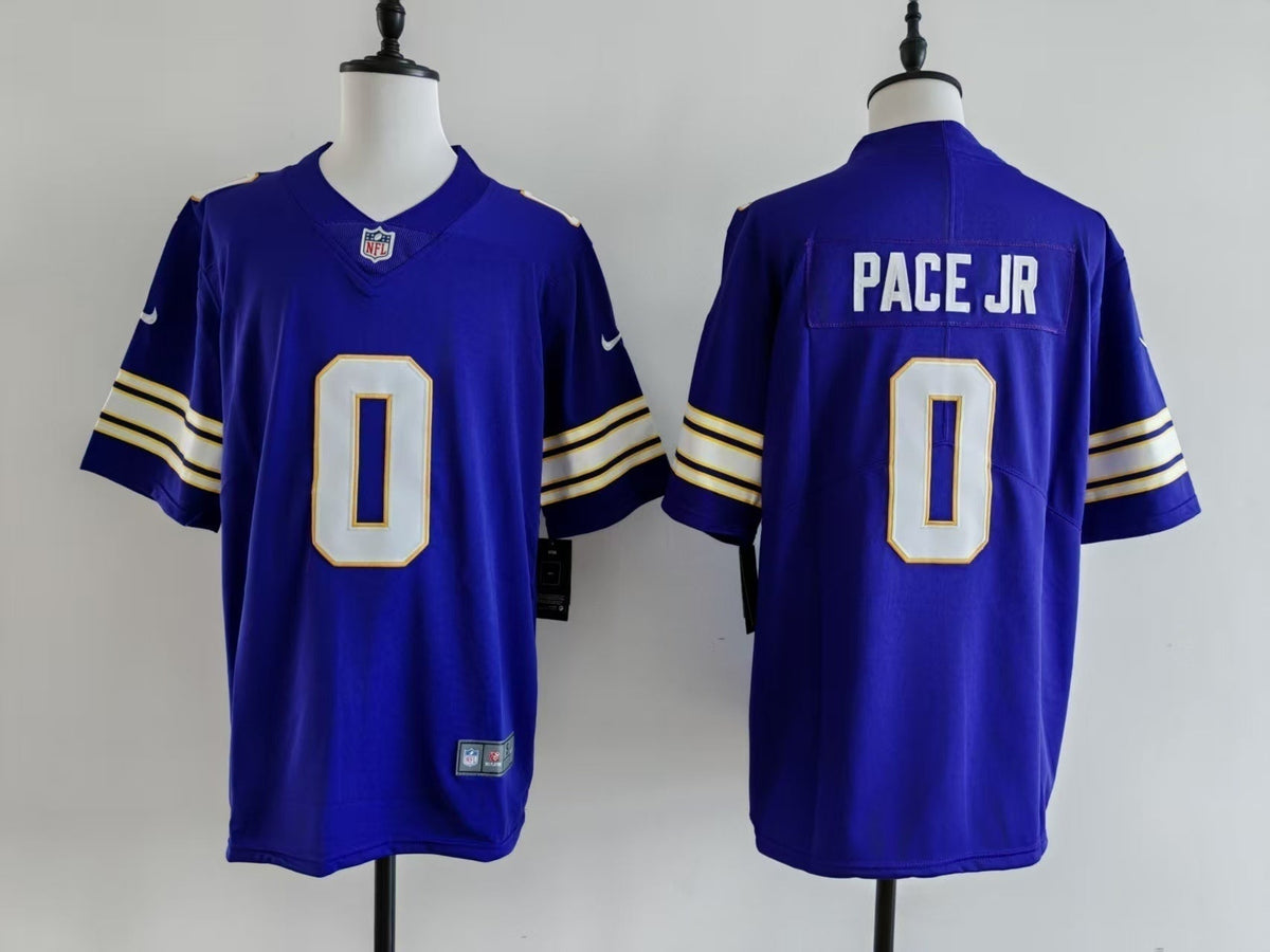 Men's Minnesota Vikings Ivan Pace Jr  Jersey -  Retro Purple