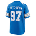 D.Lions #97 Aidan Hutchinson Blue Game Jersey