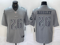 Men's Philadelphia Eagles Saquon Barkley Gray Atmosphere Fashion Game Jersey