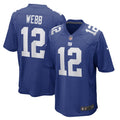 Davis Webb New York Giants  Game   Jersey - Royal