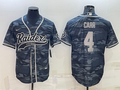 Men's Las Vegas Raiders Derek Carr Grey Camouflage Game Jersey Joint Edition