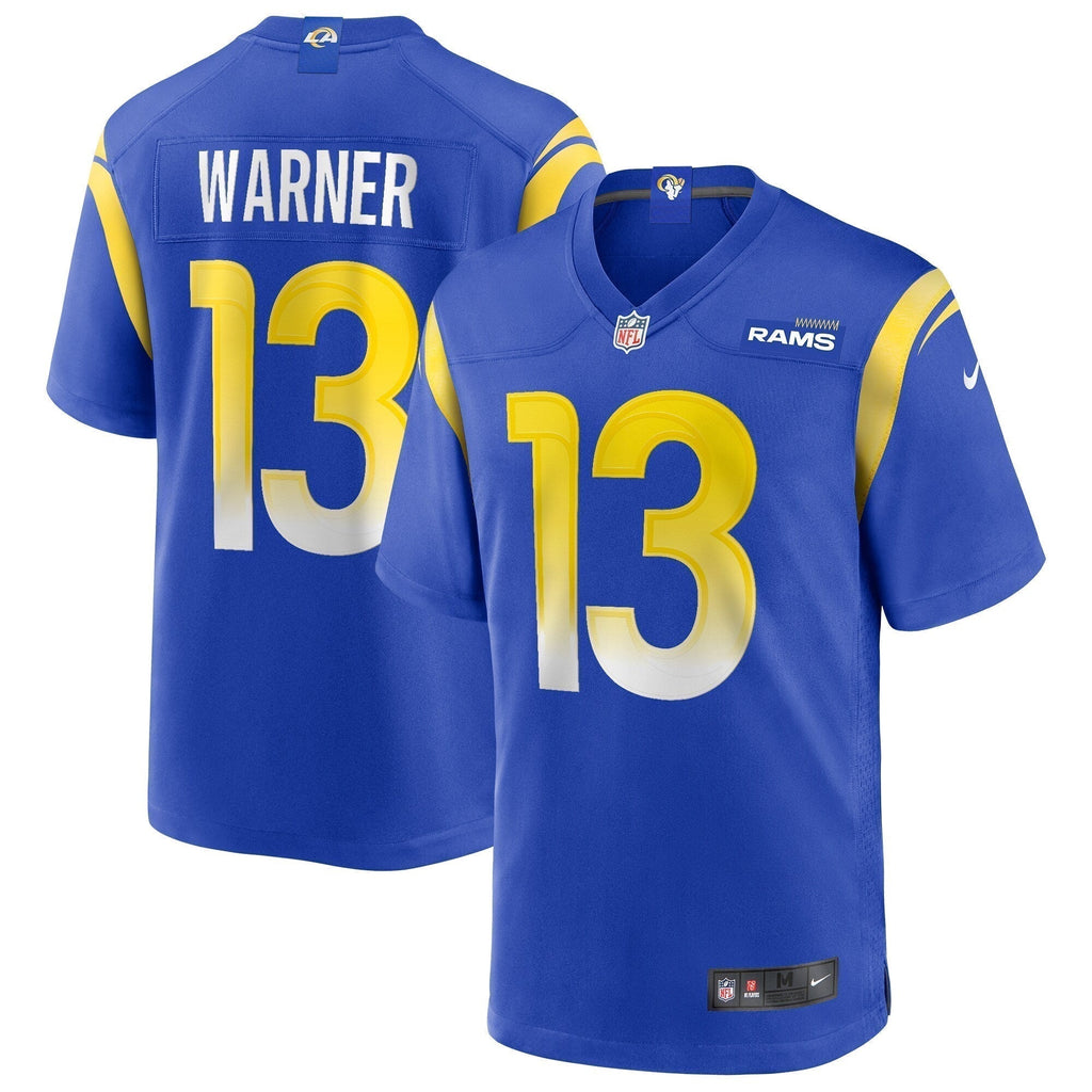 Kurt Warner Los Angeles Rams  Game Retired   Jersey - Royal