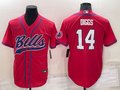 Men's Buffalo Bills Stefon Diggs Red Game Jersey Joint Edition