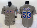 Men's Texas Rangers Adolis Garcia Gray Replica Player Jersey