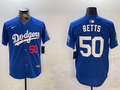 Men's Los Angeles Dodgers Mookie Betts #50 Royal Replica Player Jersey1