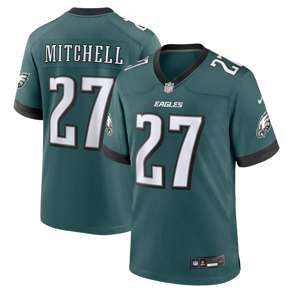 Quinyon Mitchell Philadelphia Eagles  Team Game Jersey - Midnight Green