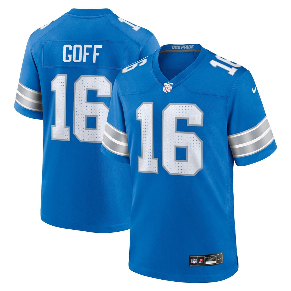 Jared Goff Detroit Lions  Game Jersey - Blue