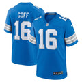 Jared Goff Detroit Lions  Game Jersey - Blue
