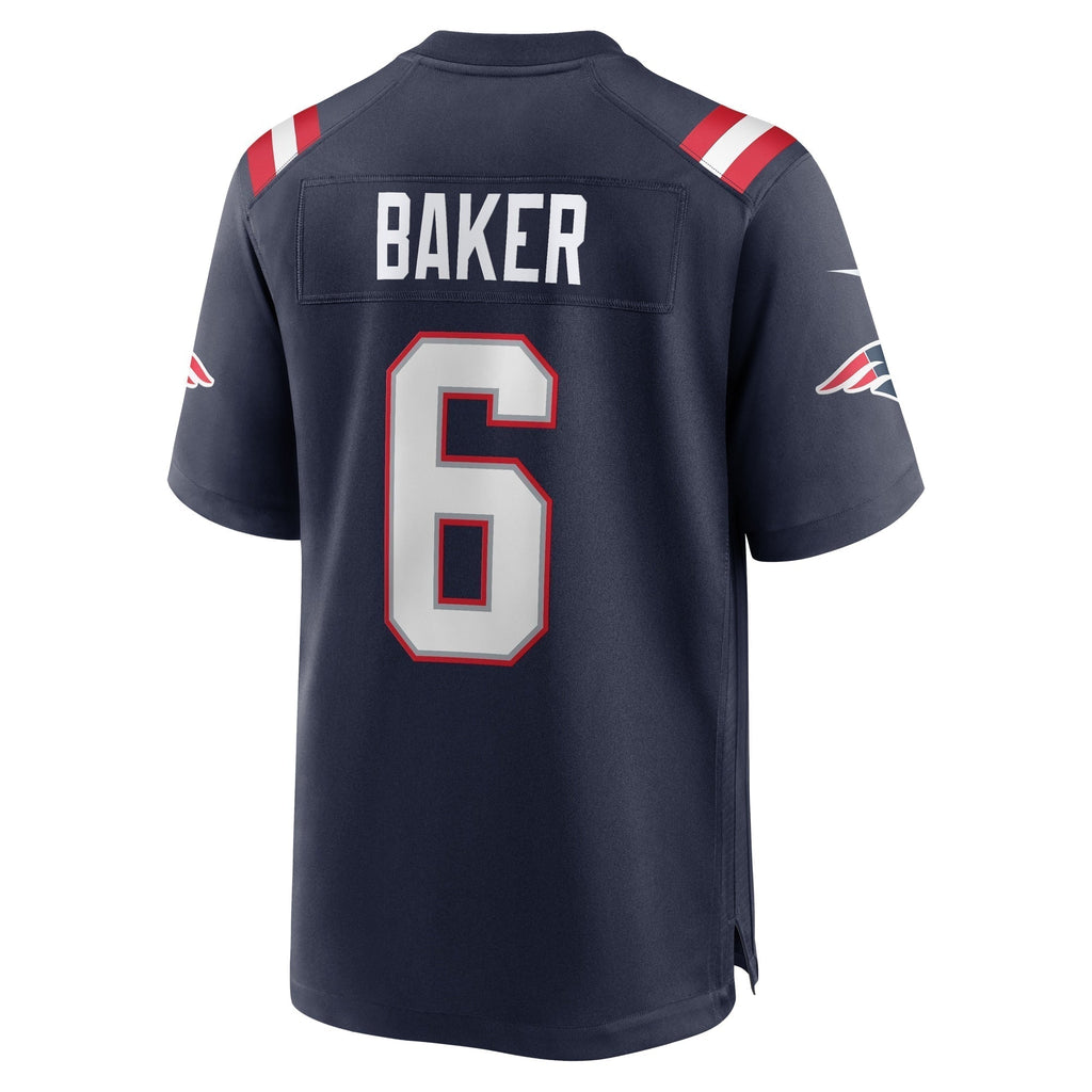 Javon Baker New England Patriots  Team Game Jersey -  Navy