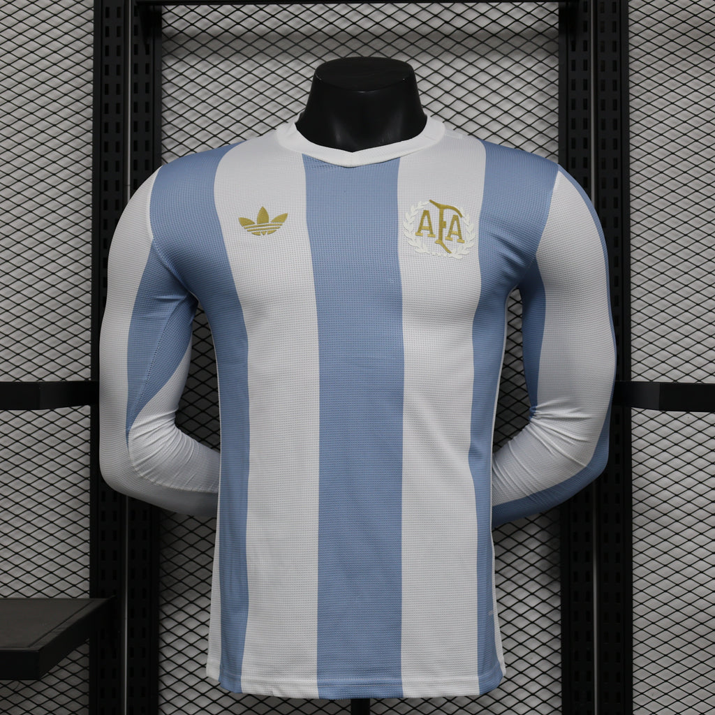 2026 Argentina Anniversary Edition Long-Sleeve Home Player Version Jersey