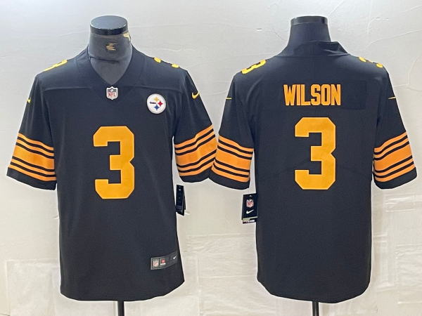 Men's Pittsburgh Steelers Russell Wilson Black Alternate Game Jersey