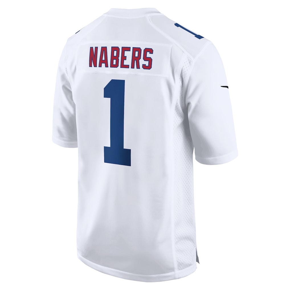 NY.Giants #1 Malik Nabers White Fashion Jersey