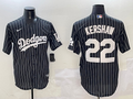 Men's Los Angeles Dodgers Clayton Kershaw #22 Black Alternate Limited Player Jersey1