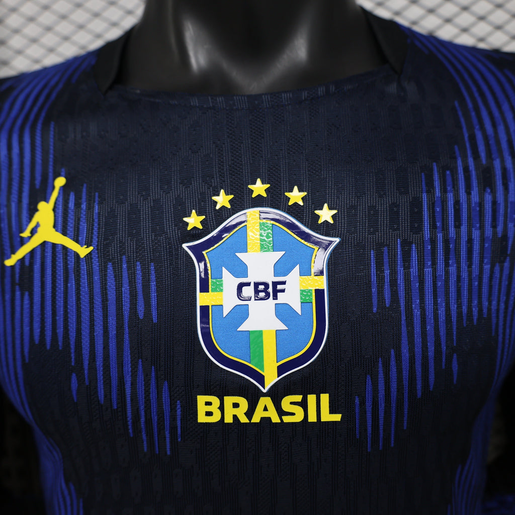 2026 Brazil Away Player Version Jersey (1:1 Authentic Stitching)  Sizes S3XL (Long Sleeve)