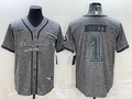 Men's Philadelphia Eagles Jalen Hurts Gray Player Jersey Joint Edition