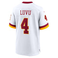 W.Commanders #4 Frankie Luvu White Game Super Bowl Era Jersey