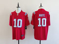 Men's New England Patriots Drake Maye Jersey-Red