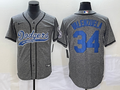 Men's Los Angeles Dodgers Fernando Valenzuela #34 Gray Game Jersey1 Joint Edition